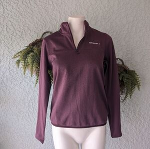 Merrell Purple‎ Fitted Long Sleeve Polo Sweatshirt Size Xs